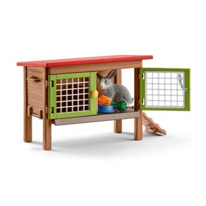 Schleich 42420 Cușcă pentru iepuri cu animale șiaccesorii, 25 x 11 x 16 cm imagine