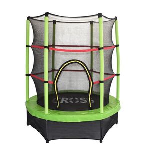 CROSS Trambulină cu plasă, verde-negru, 140 x 140x 160 cm imagine