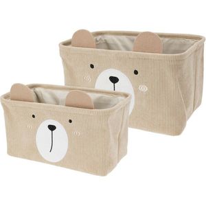 Set de coșuri textile pentru copii Hatu, bej , 2buc imagine