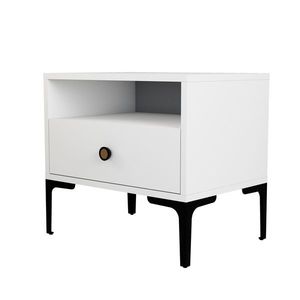 Nightstand Lisbon alb, alb imagine