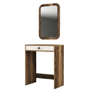 Lisbon Mirror Cream Cosmetic Table, bej imagine