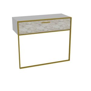 Masă decorativă Polka White, alb imagine