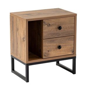 Măsuță de noptieră Glimmer Atlantic Pine, maro imagine