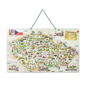 Harta magnetică Woody a Republicii Cehe 3in1 imagine