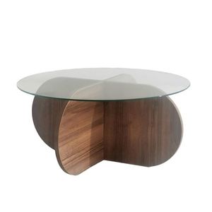 Masă de cafea Bubble Walnut, maro închis imagine
