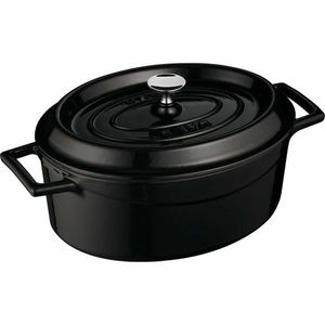 LAVA Metal Oală ovală din fontă neagră, 4, 8 l, diametru 29 cm imagine