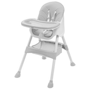 Baby Mix Scaun de masă Nora gri , 51 x 43 x 27 cm, gri imagine