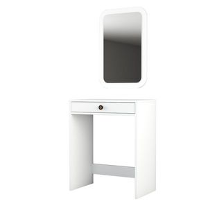 Lisbon Mirror White Cosmetic Table, alb imagine