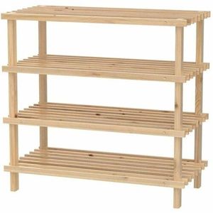 Kesper 69724 Raft pentru pantofi cu 4 rafturi, ușor, 54 x 52 x 26 cm, maro deschis imagine