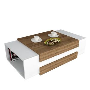 Masă de cafea Nora White Walnut, alb imagine