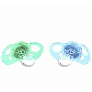 Set de suzete Twistshake din 2 piese 0-6 m, albastru și verde imagine