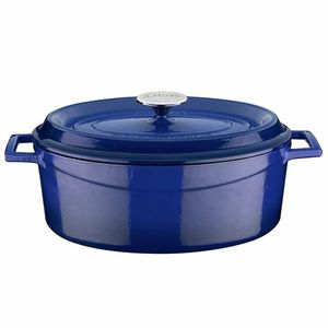 LAVA Metal Oală ovală din fontă albastră , 7 l, dia. 31 cm imagine