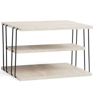 Masă de cafea Lifon Black Travertine, crem deschis imagine