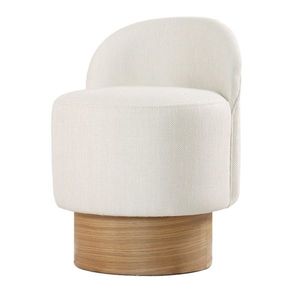 Barren Pouf Cream Taburet, crem deschis imagine