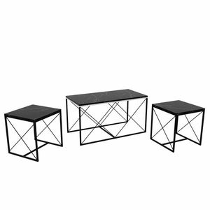 Masă de cafea Defne Black Marble, negru imagine