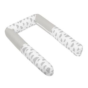 Bellatex Crib Mantle cilindru Clouds gri, 240 cm imagine