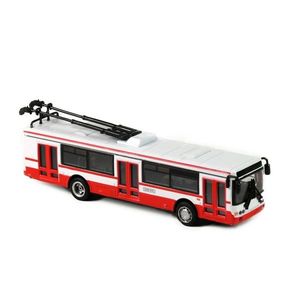 Rappa Troleibuz metalic roșu, 16 cm imagine