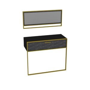Masă decorativă Polka Aynali Negru, negru imagine