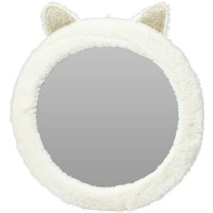 Oglindă păroasă cu urechi, albă, 31 cm imagine