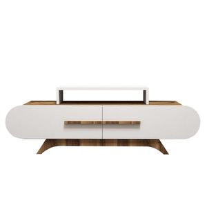 Masă TV Rose Walnut Alb, alb imagine