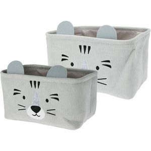 Set de coșuri textile pentru copii Hatu, gri , 2buc imagine