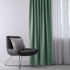 AmeliaHome Draperie Blackout EYELETS mentol, 140 x 245 cm, verde imagine