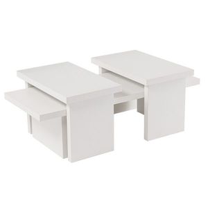 Masă de cafea Sanctuary Wood White, alb imagine