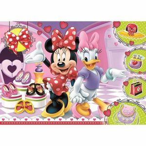 Trefl Glitter Puzzle Minnie și Daisy, 100 piese imagine