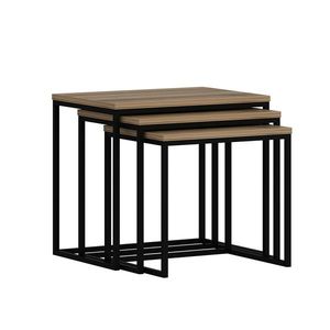 Masă pliabilă Evia Walnut, 3 buc, naturală imagine