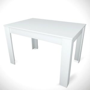 Masă de sufragerie Single Shiny White, alb imagine