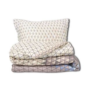 Lenjerie de pat Matex Satin Triangles , 140 x 200cm, 70 x 90 cm imagine