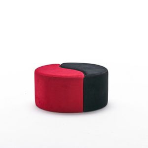 Taburette Alis Pouf roșu și negru, multicoloră imagine