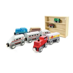 Hape Set de trenuri din lemn imagine
