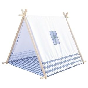 Bino Cort pentru copii Little house alb, 125 x 92x 95 cm imagine