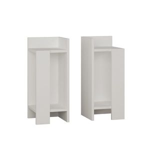 Măsuță de pat Elos White, 2 buc, alb imagine