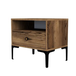 Măsuță de noptieră Lisbon Walnut, naturală imagine