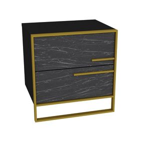 Măsuță de noptieră Polka Black, negru imagine