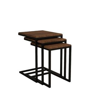 Masă pliabilă Ege Walnut, 3 buc imagine
