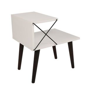 Măsuță de noptieră Cross White, alb imagine