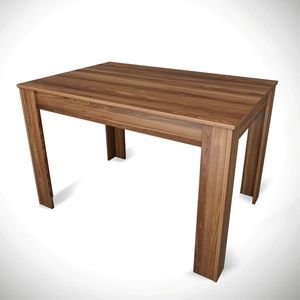 Masă de sufragerie Single Walnut, maro închis imagine