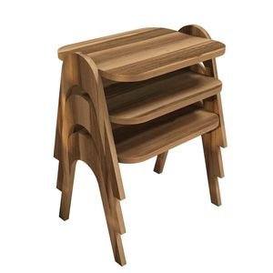 Masă pliantă Paris Walnut, 3 buc, naturală imagine