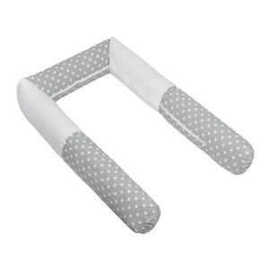 Bellatex Crib Mantinet cilindru Polka dots gri, 240 cm imagine