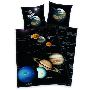 Lenjerie de pat din bumbac Cosmos, 140 x 200 cm, 70 x 90 cm imagine