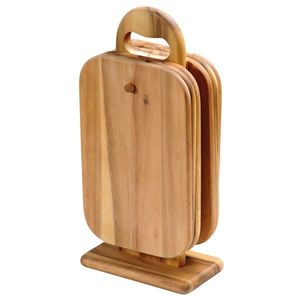 Kesper 21375-71 Suport cu 6 plăci de tăiere dinAcacia, 15 x 9 x 32 cm imagine
