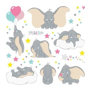 Decorațiune autocolantă Dumbo, 30 x 30 cm imagine