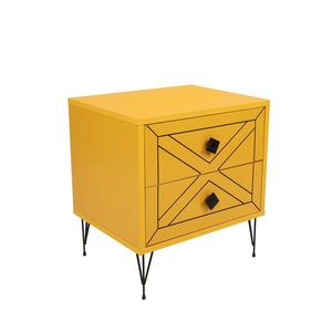 Măsuță de noptieră Luna Yellow, galben imagine