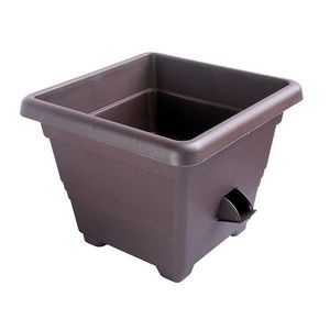 Plastia Ghiveci flori cu auto-udare Bergamot maro, 30 x 30 cm imagine