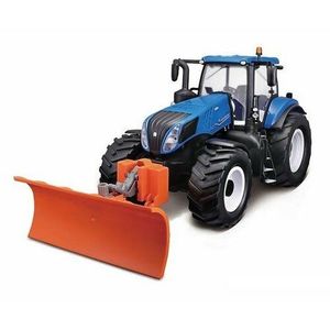Maisto Tech RC, New Holland tractor cu plug, 2.4Ghz, albastru imagine