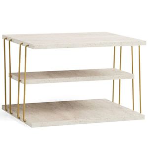 Masă de cafea Lifon Gold Travertine, auriu imagine