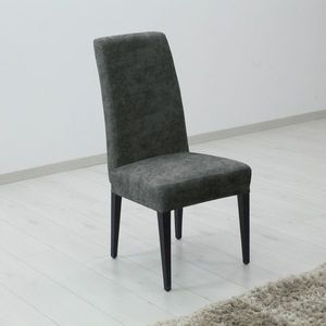 Husă elastică de scaun ESTIVELLA gri închis , set de 2 bc. imagine